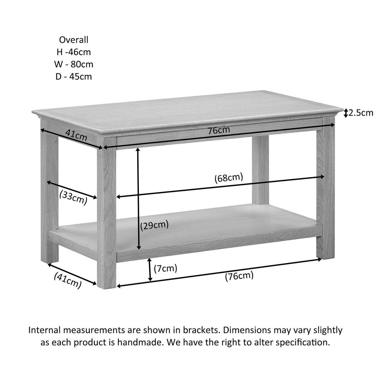 Coffee Table with Shelf