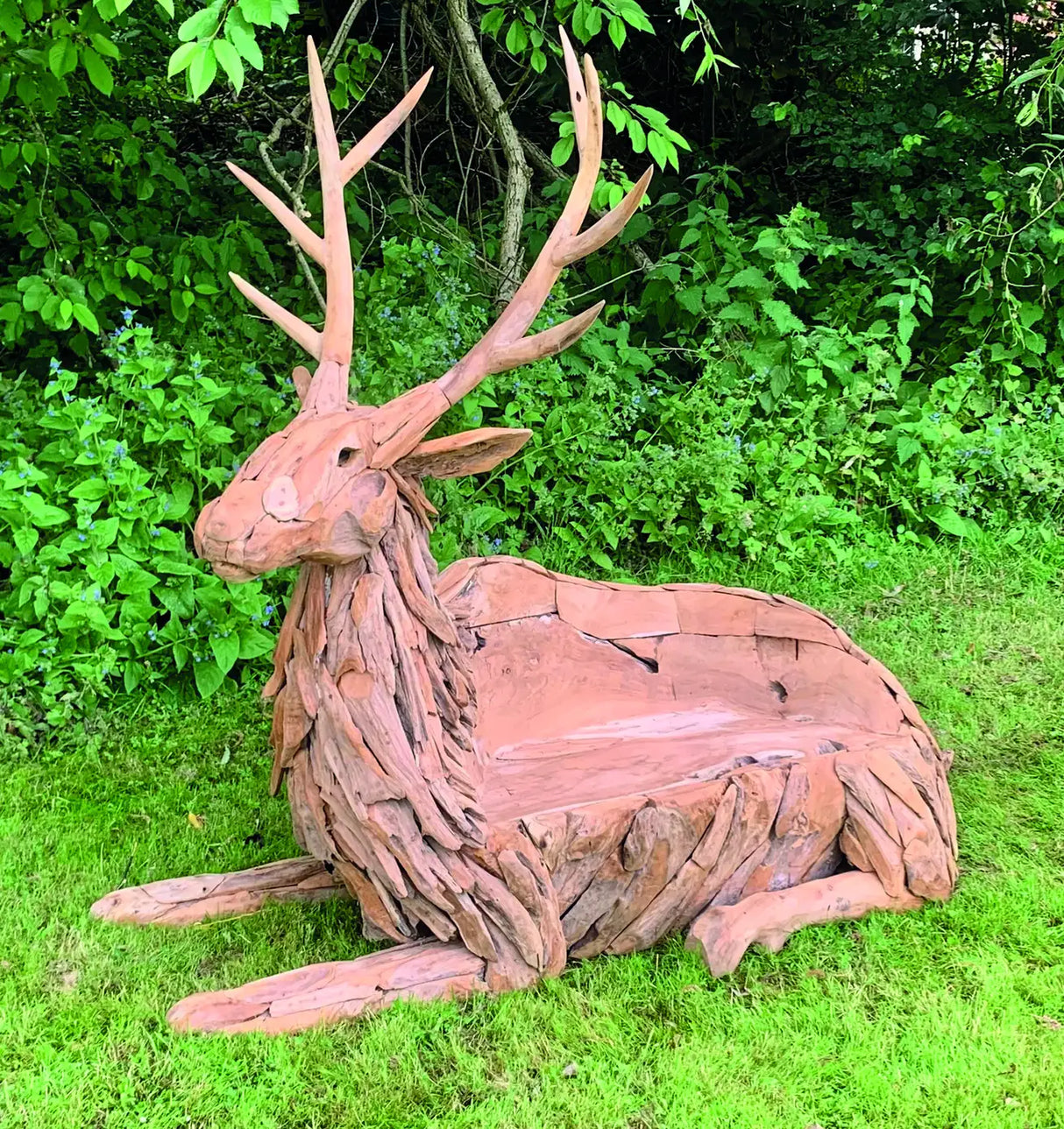 TEAK STAG BENCH LARGE