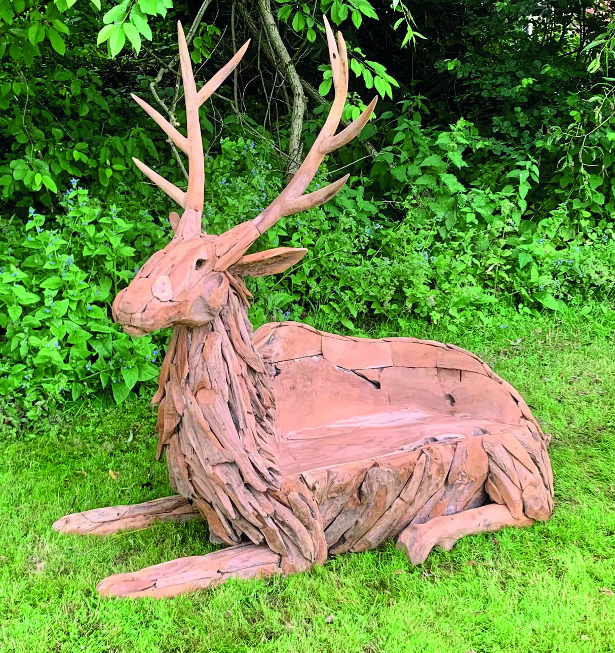 Teak Stag Bench Large
