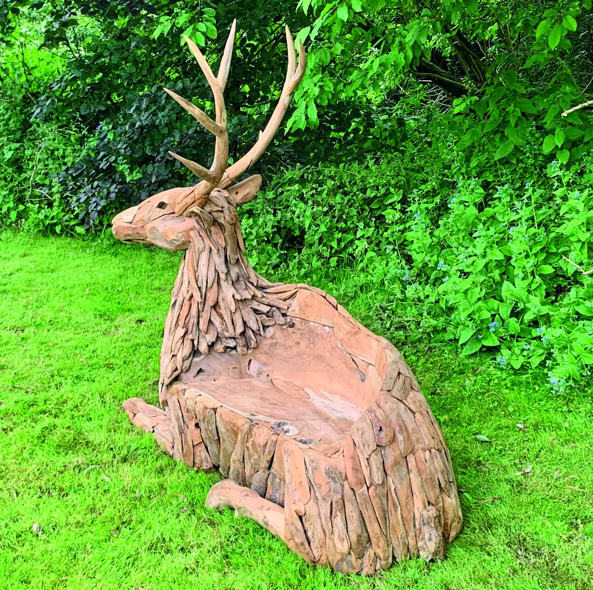 TEAK STAG BENCH LARGE