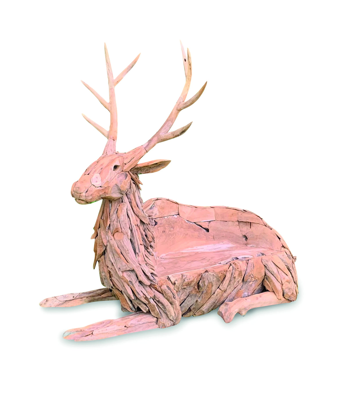 TEAK STAG BENCH LARGE