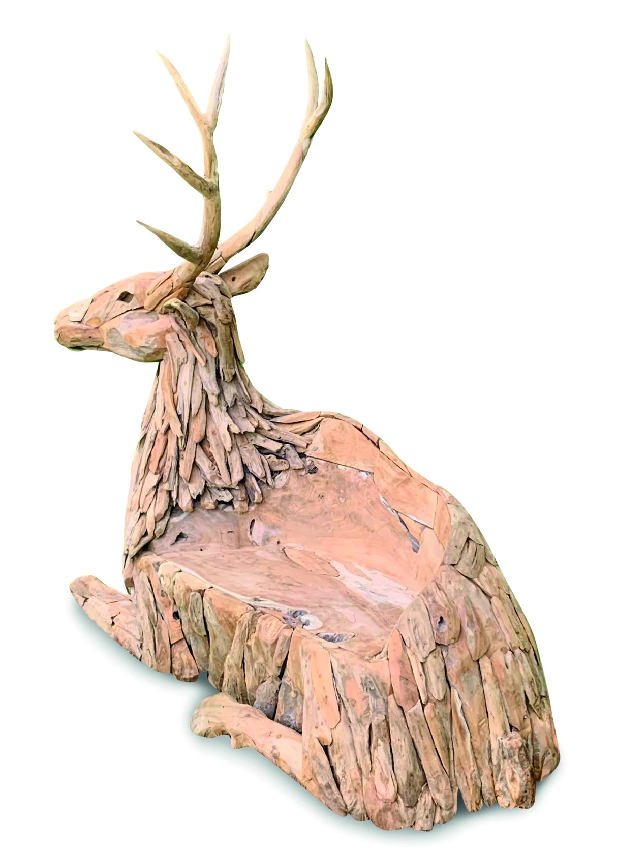 TEAK STAG BENCH LARGE