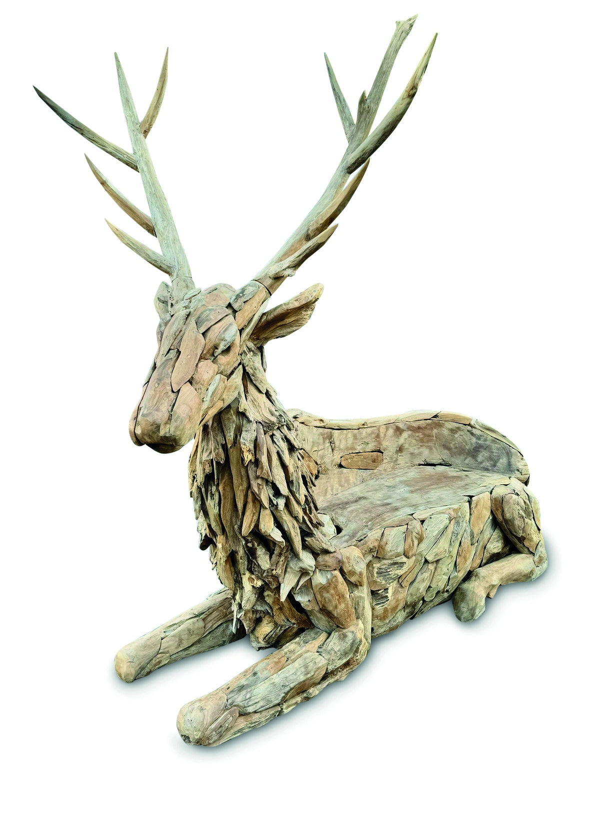 Teak Stag Bench Large