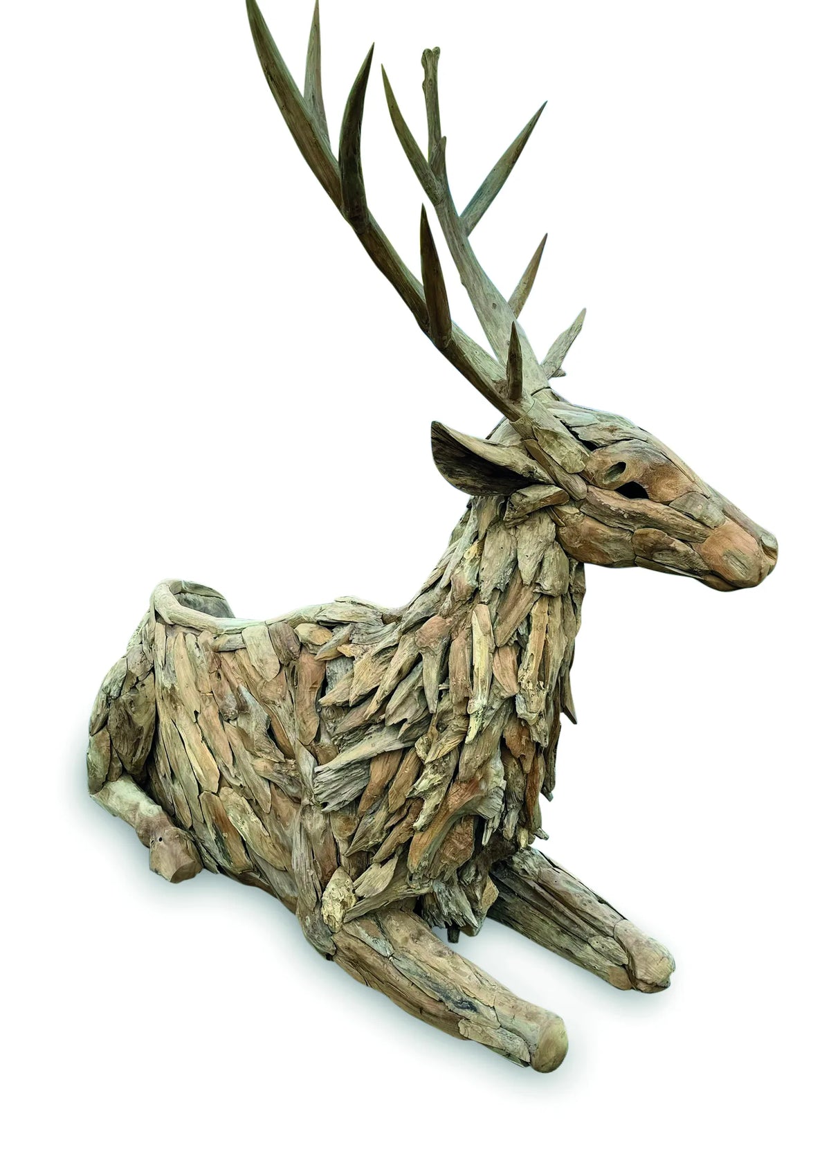 TEAK STAG BENCH LARGE