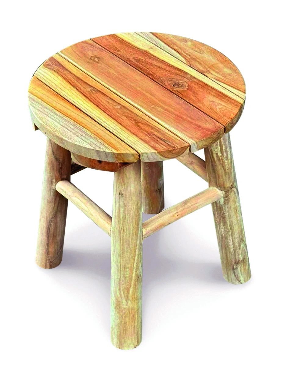 MALVERN TEAK END TABLE-STOOL