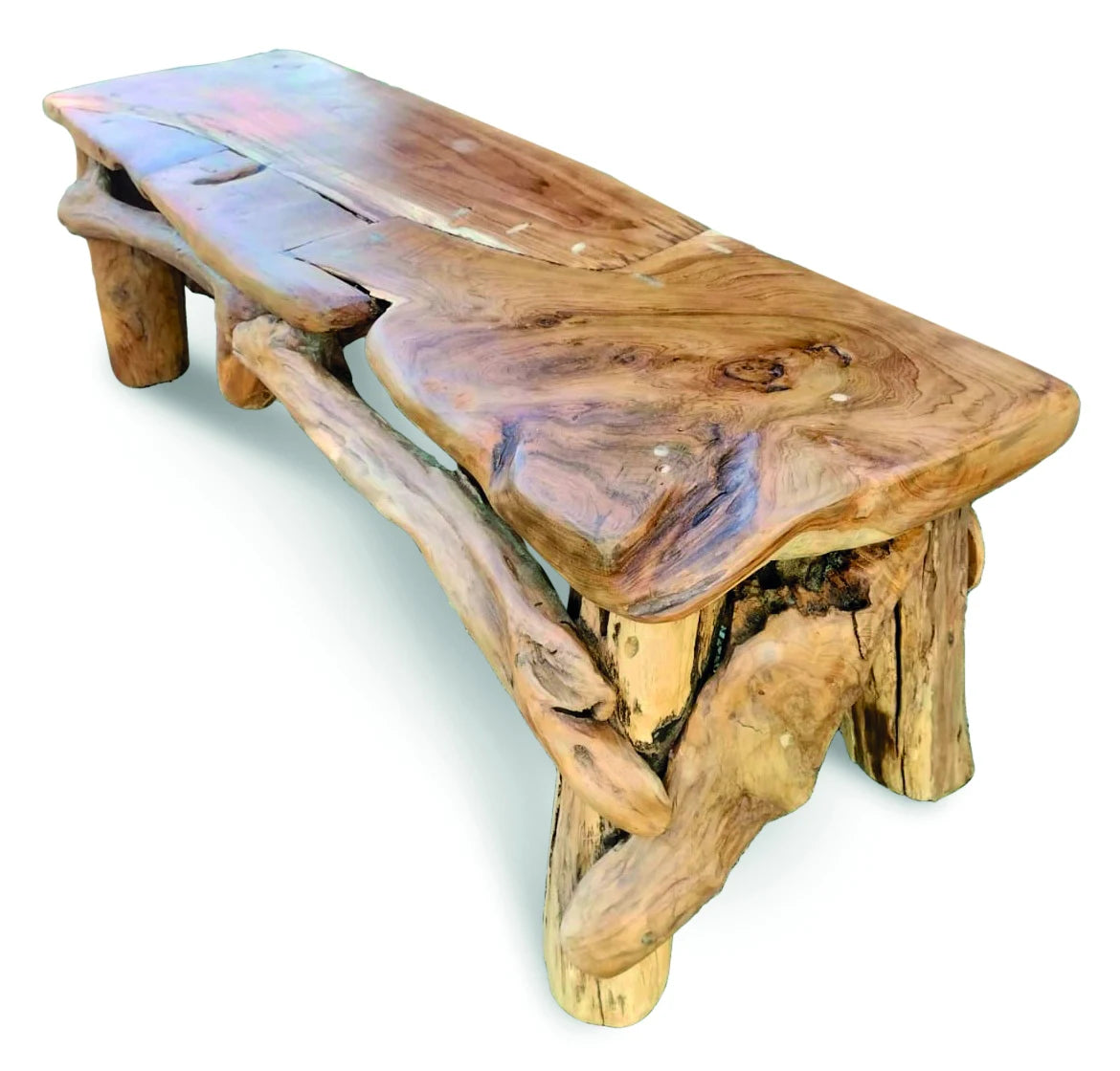 FLINTSTONE NO BACK TEAK BENCH 150CM