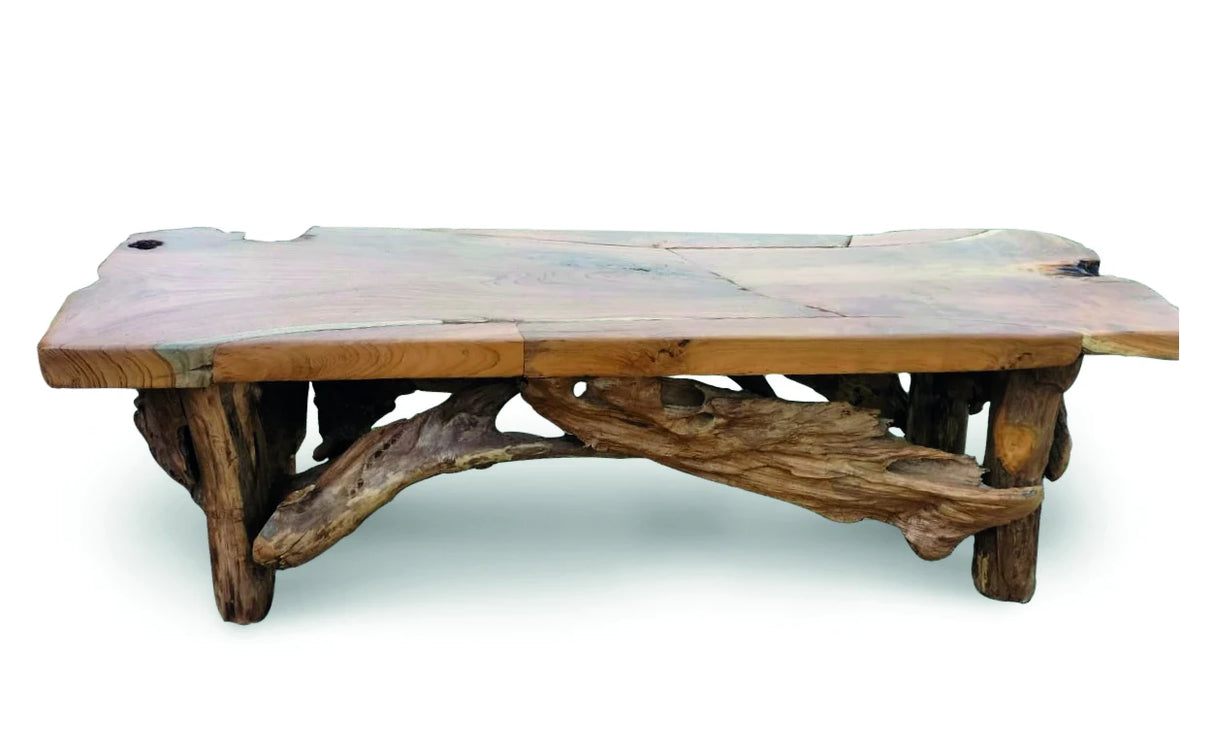FLINTSTONE NO BACK TEAK BENCH 150CM