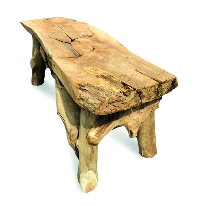 FLINTSTONE NO BACK TEAK BENCH 150CM