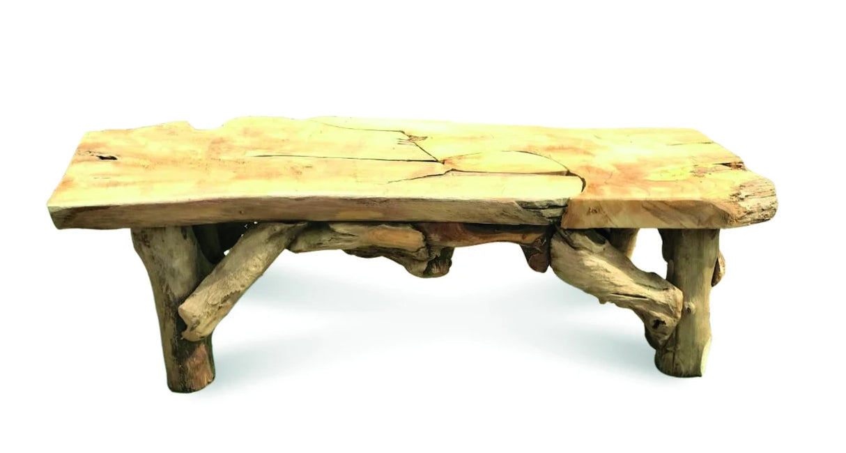 FLINTSTONE NO BACK TEAK BENCH 150CM