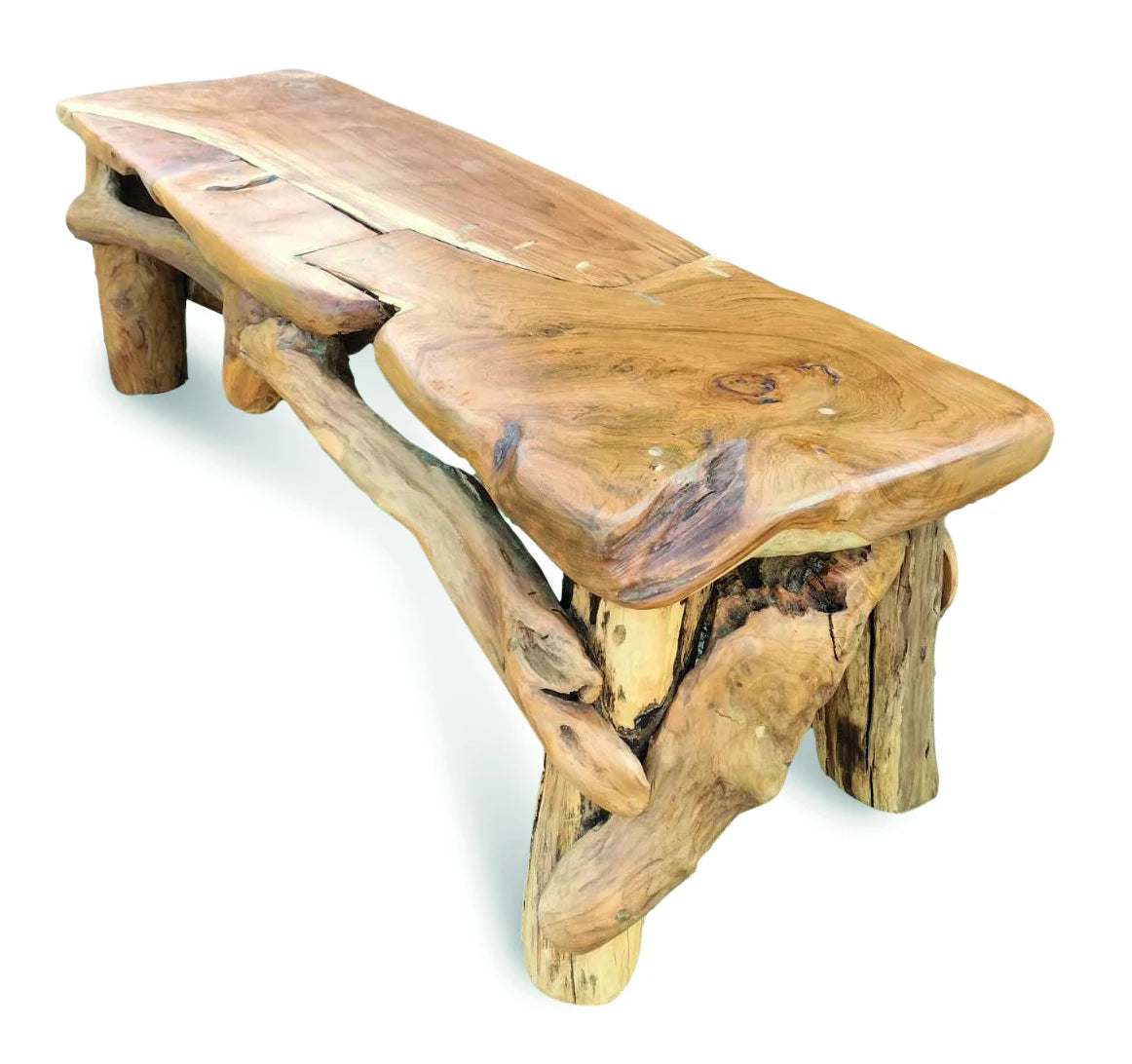 FLINTSTONE NO BACK TEAK BENCH 150CM