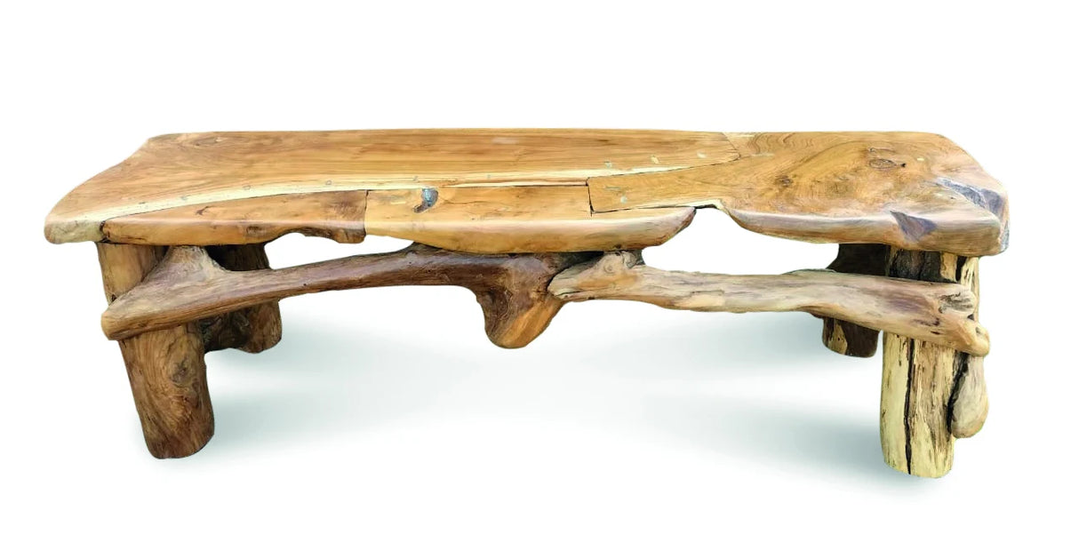 FLINTSTONE NO BACK TEAK BENCH 150CM