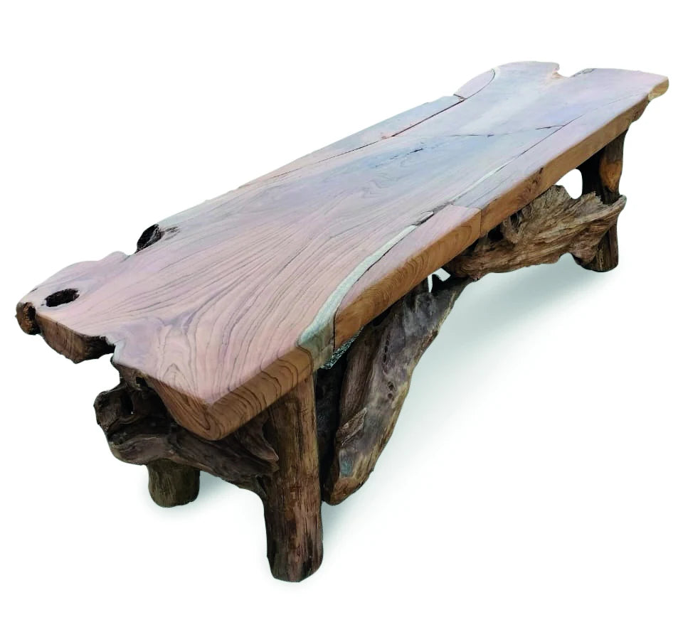 FLINTSTONE NO BACK TEAK BENCH 150CM