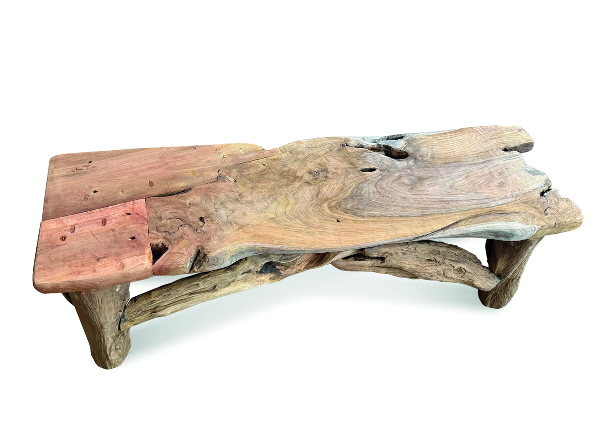 FLINTSTONE NO BACK TEAK BENCH 150CM