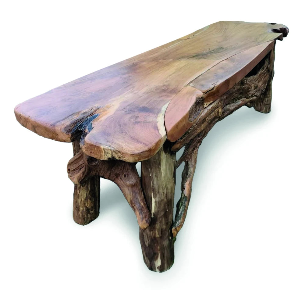 FLINTSTONE NO BACK TEAK BENCH 150CM