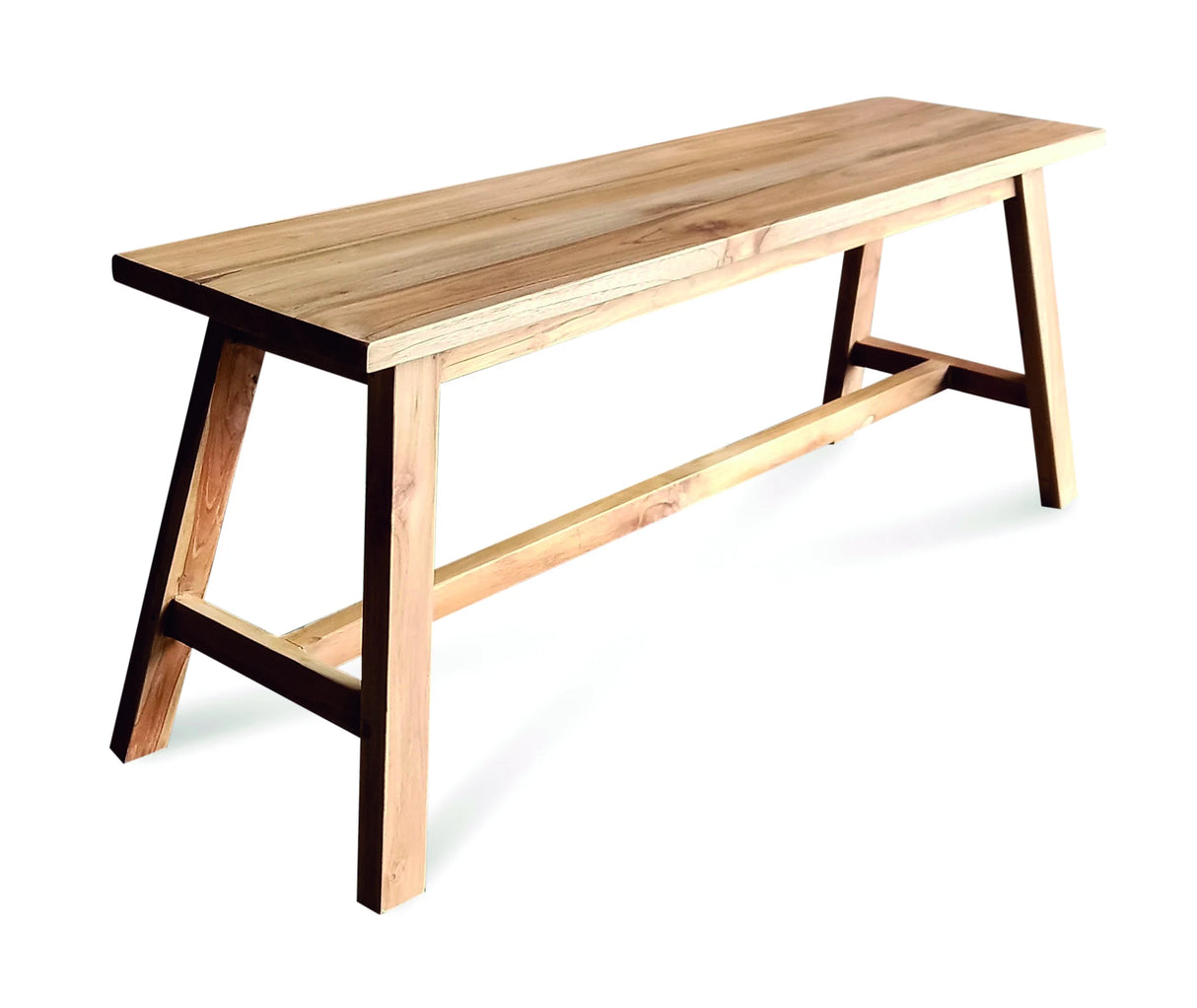 RECLAIMED TEAK BACKLESS BENCH 120CM