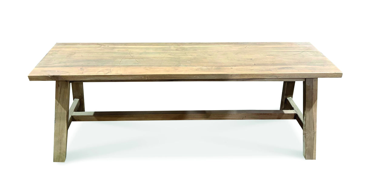 RECLAIMED TEAK BACKLESS BENCH 120CM