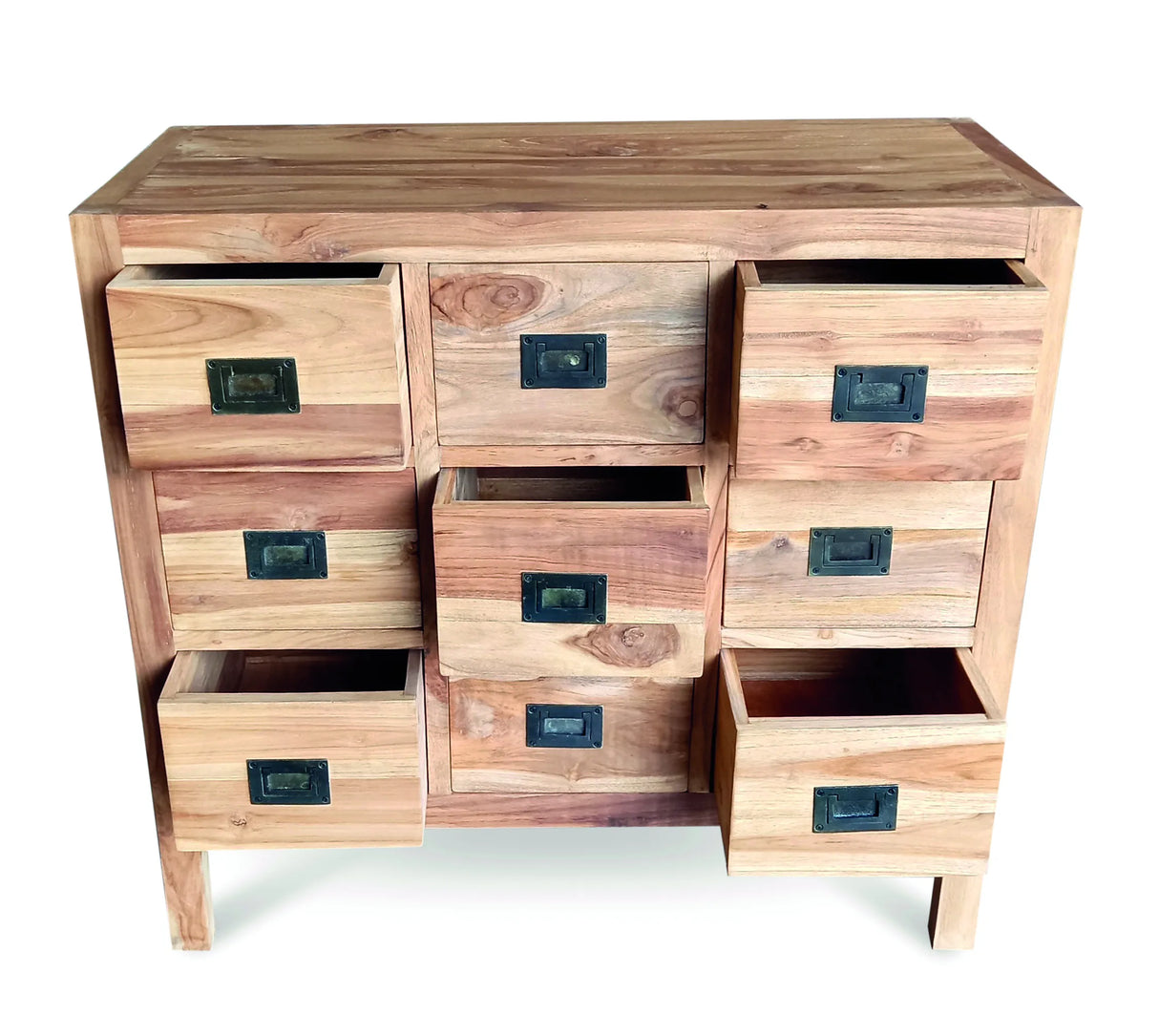RECLAIMED TEAK CABINET 9 DRAWERS