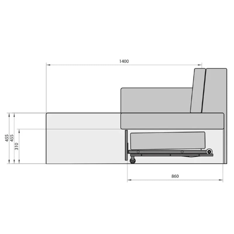 130cm Manex Bed Action