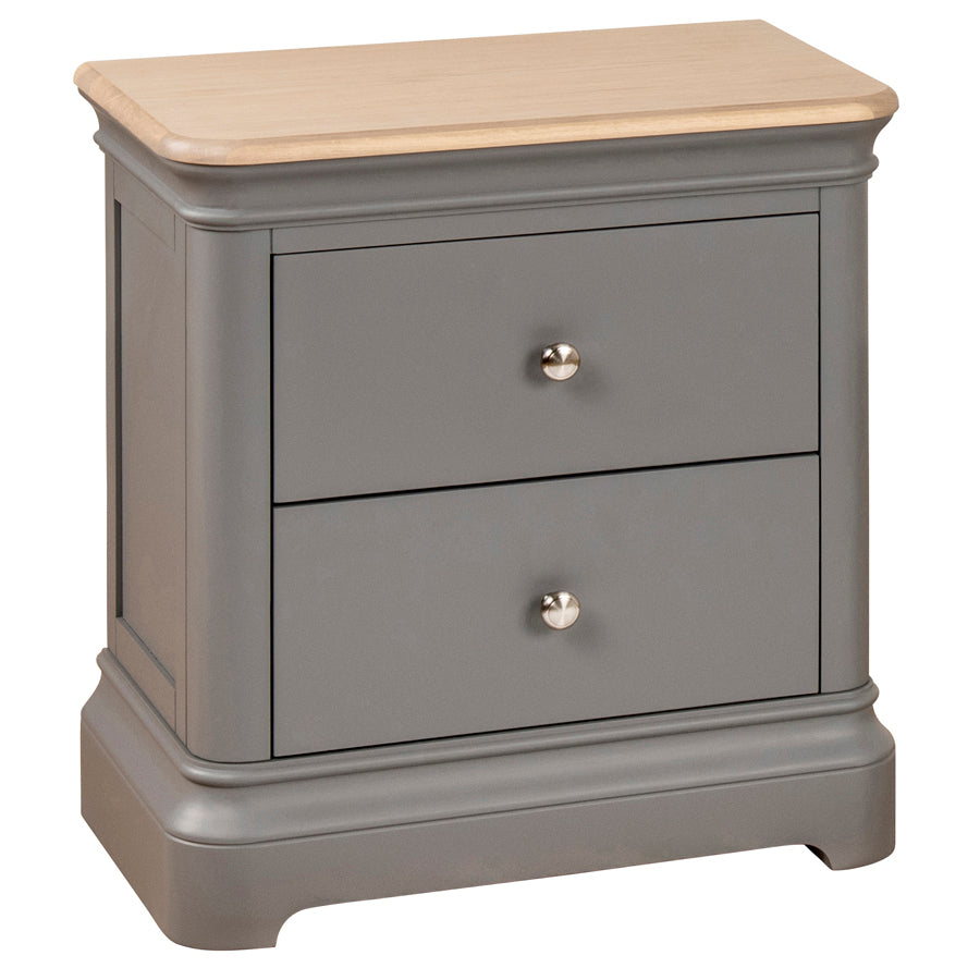 2 Drawer Bedside (PEB001 - SLATE)
