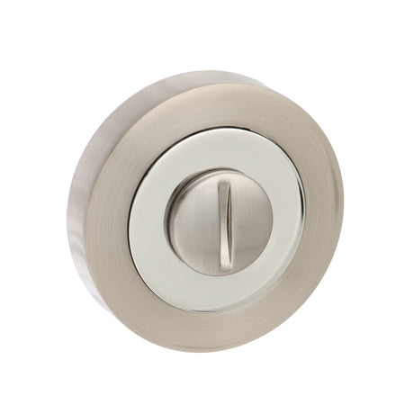 Senza Pari WC Turn and Release on Round Rose - Satin Nickel/Chome Plate - SPMWCSNCP - (Each)
