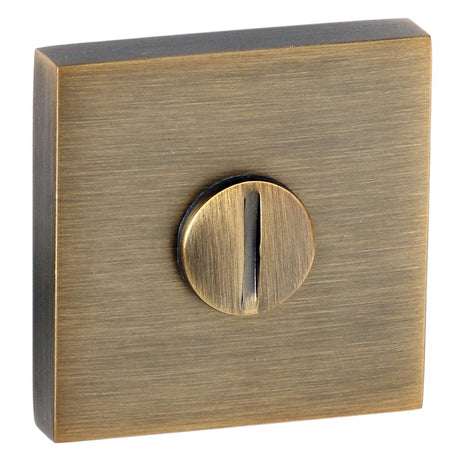 Senza Pari WC Turn and Release *for use with ADBCE* on Flush Square Rose - Weathered Antique Bronze - SPWCWAB - (Each)