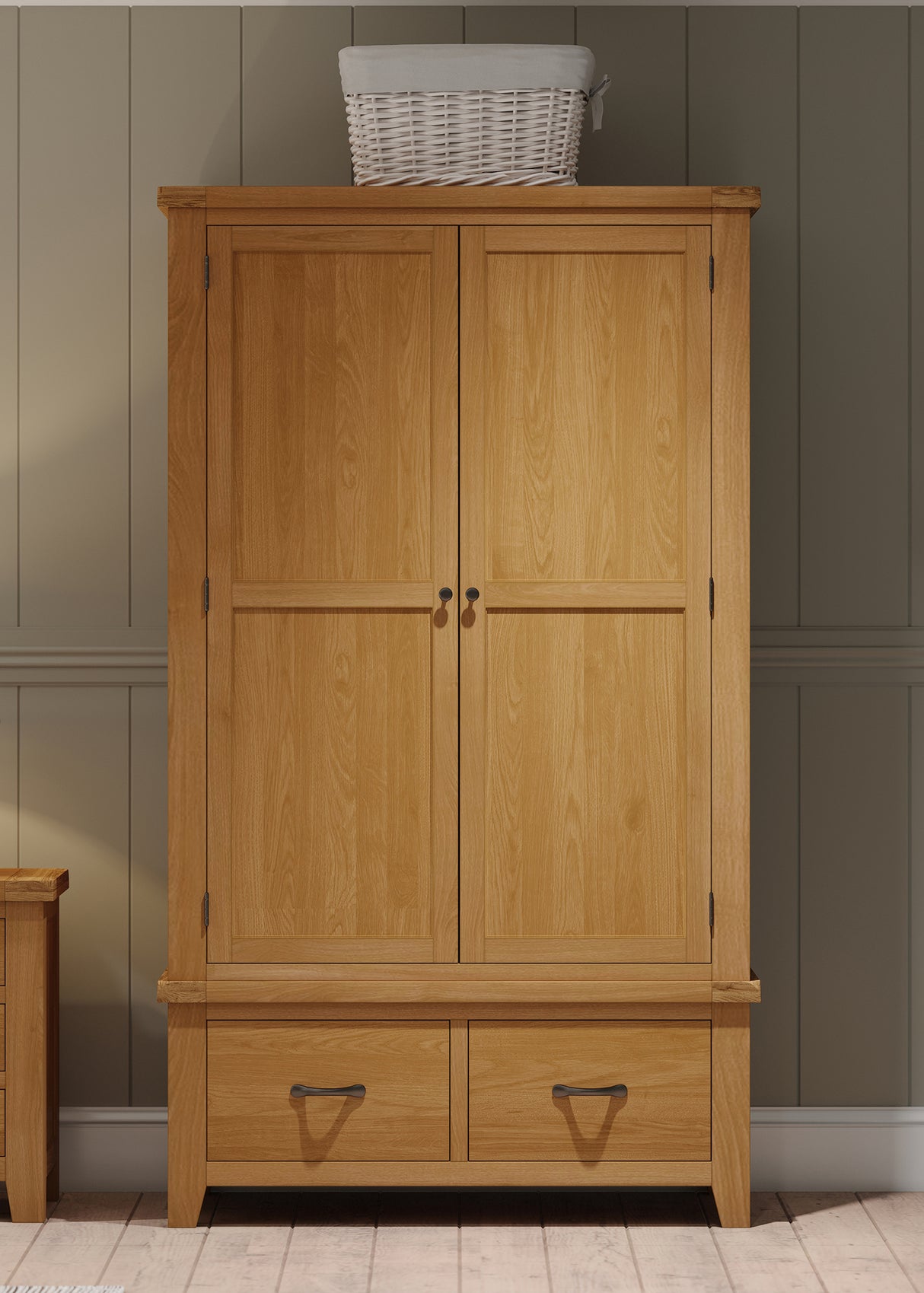 Double Wardrobe With 2 Drawers