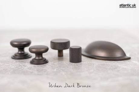 Old English Winchester Solid Brass Cabinet Cup Pull on Concealed Fix - Urban Dark Bronze - OEC1176UDB - (Each)