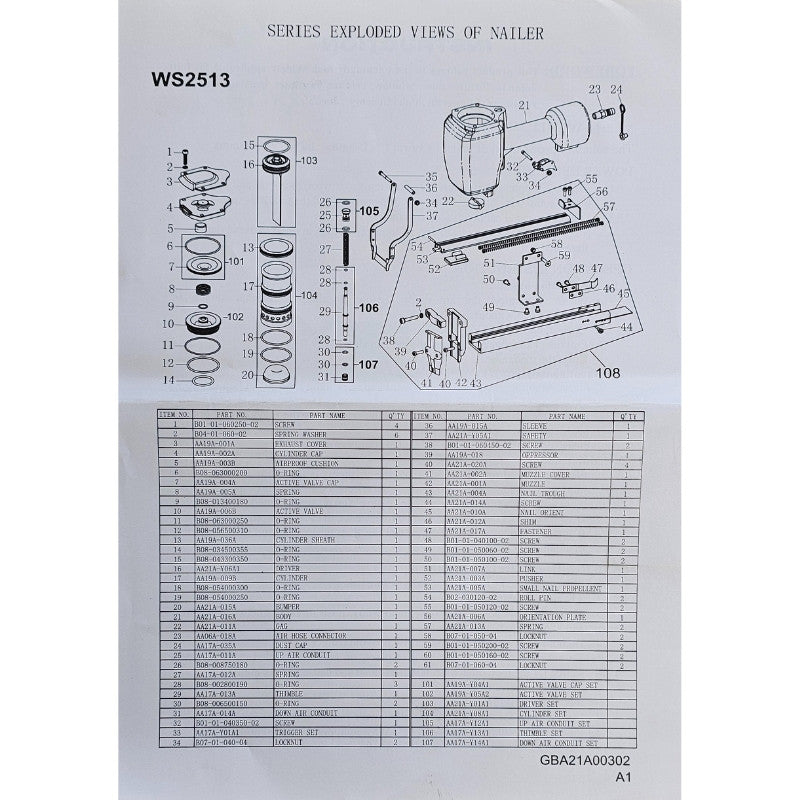 Peter Cook Corrugated Fastener Pneumatic Frame Staple Gun
