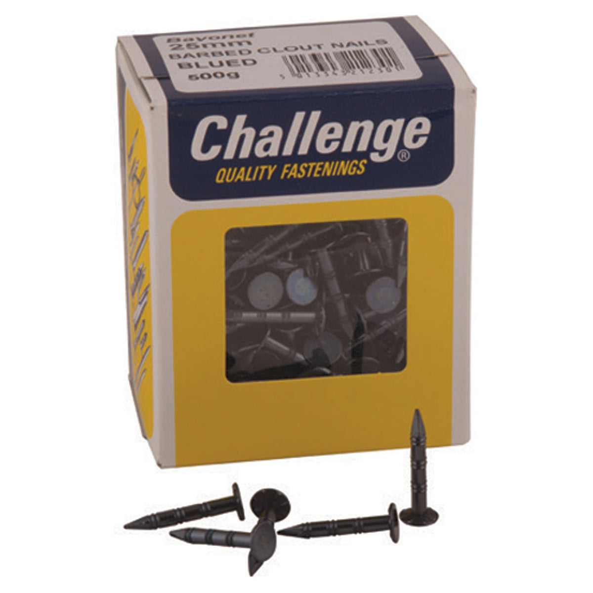 25mm Barbed Clout Nails (25kg)