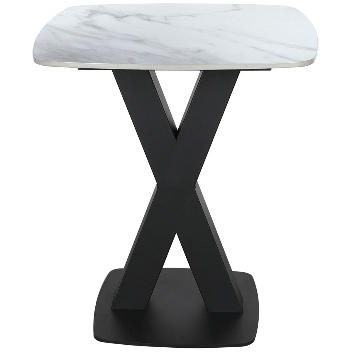 Lamp Table - In White Stone
