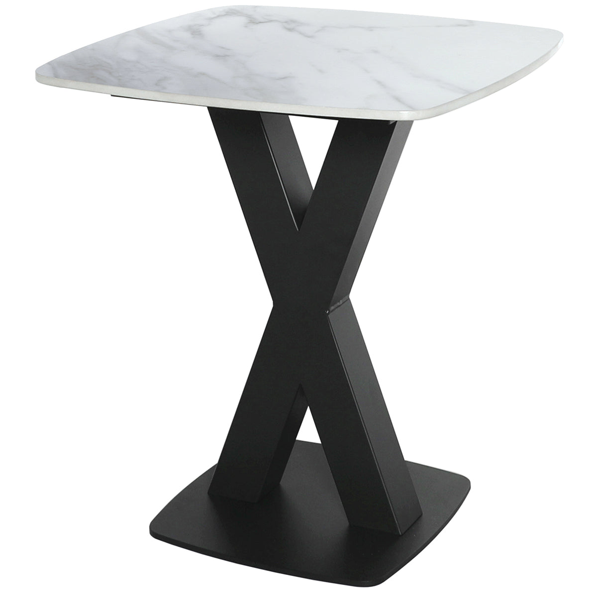 Lamp Table - In White Stone