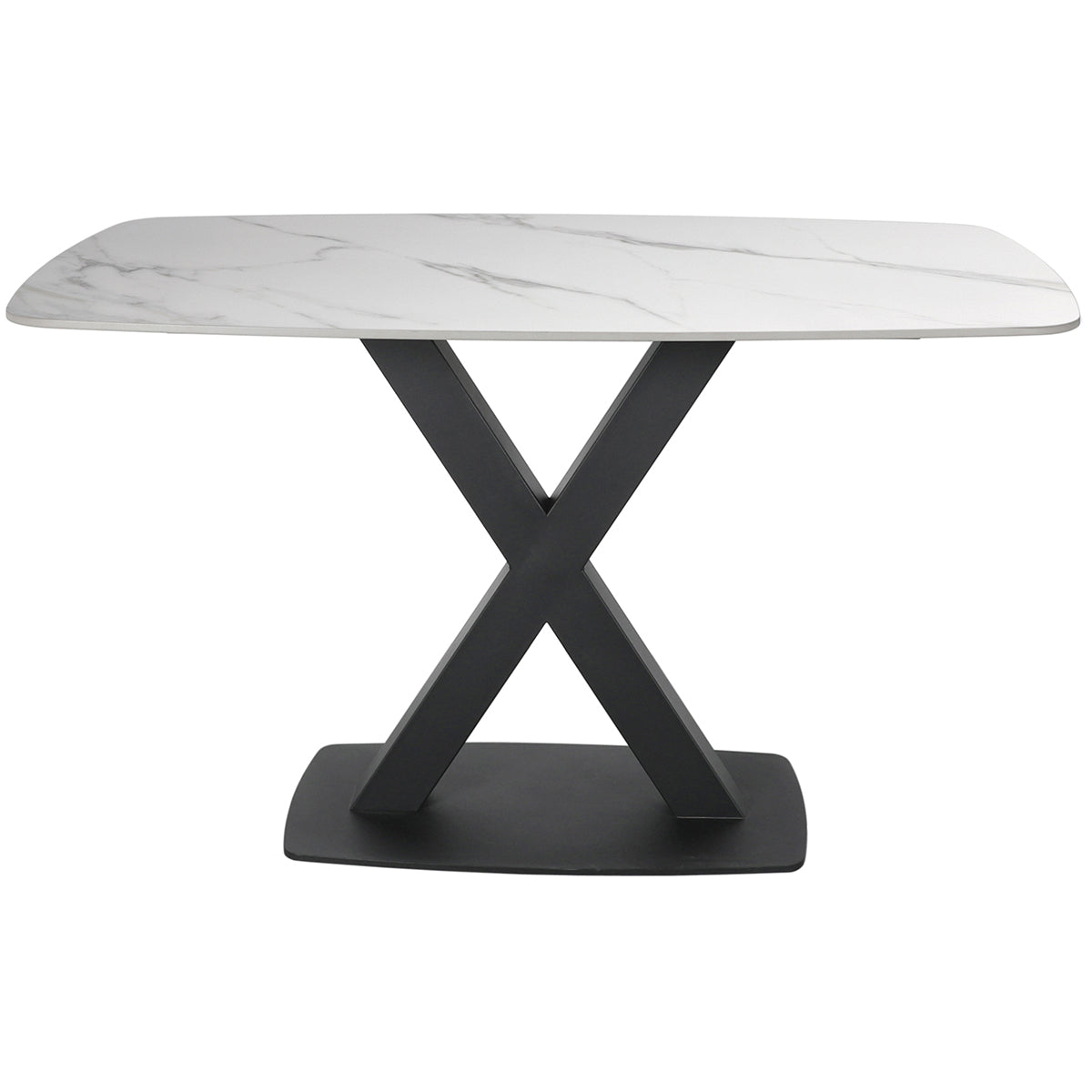 Small Fixed Dining Table - In White Stone