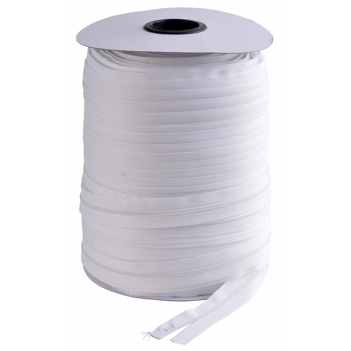 White Continuous Zip (All Sizes & Colours)