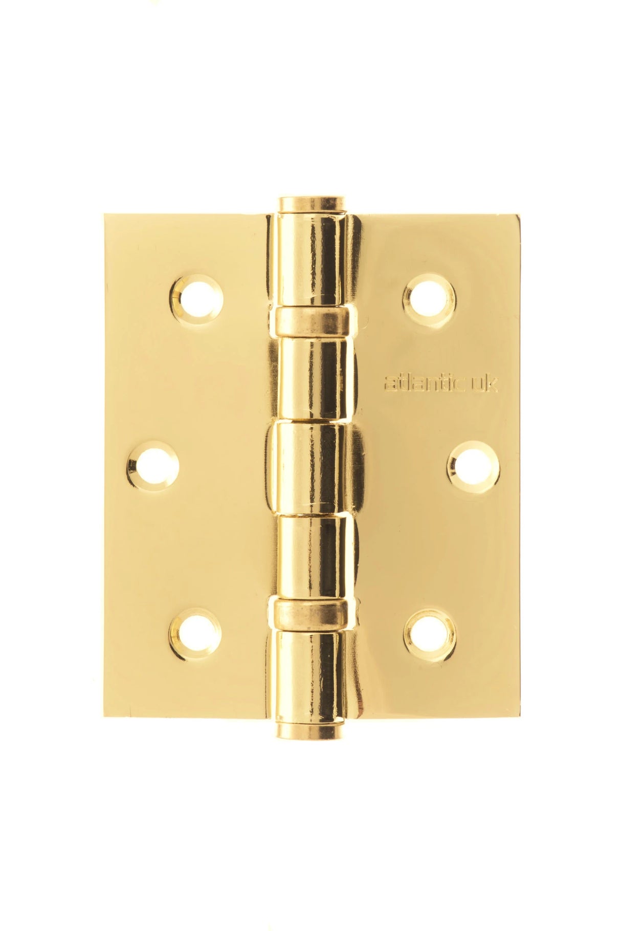 Atlantic Ball Bearing Hinges 3" x 2.5" x 2.5mm - Polished Brass - Pair