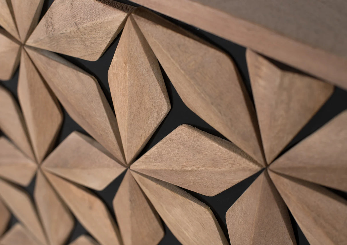 Giner and Colomer Mango Wood TV Stand With Metal Accents