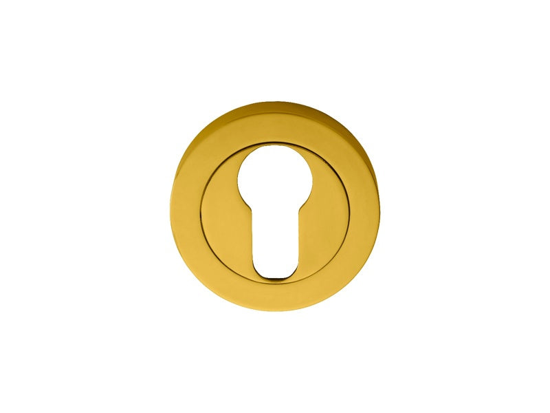 ESCUTCHEON - EURO PROFILE ON CONCEALED FIX ROUND ROSE - POLISHED BRASS - 51MM - EACH