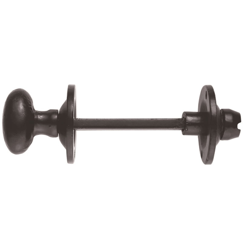 TURN & RELEASE TO SUIT BATHROOM LOCK / OVAL TURN - BLACK ANTIQUE - 38MM - SET