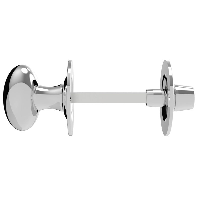 TURN & RELEASE TO SUIT BATHROOM LOCK / OVAL TURN - POLISHED CHROME - 32MM - SET