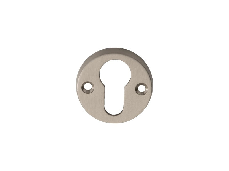ESCUTCHEON - EURO PROFILE ON FACE FIX ROUND ROSE NIS (SATIN NICKEL) - SATIN NICKEL - 45MM - EACH