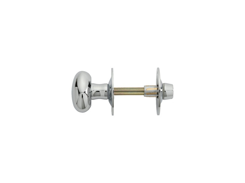 TURN & RELEASE TO SUIT RACKBOLT / OVAL TURN - SPLINE SPINDLE - POLISHED CHROME - 38MM - SET