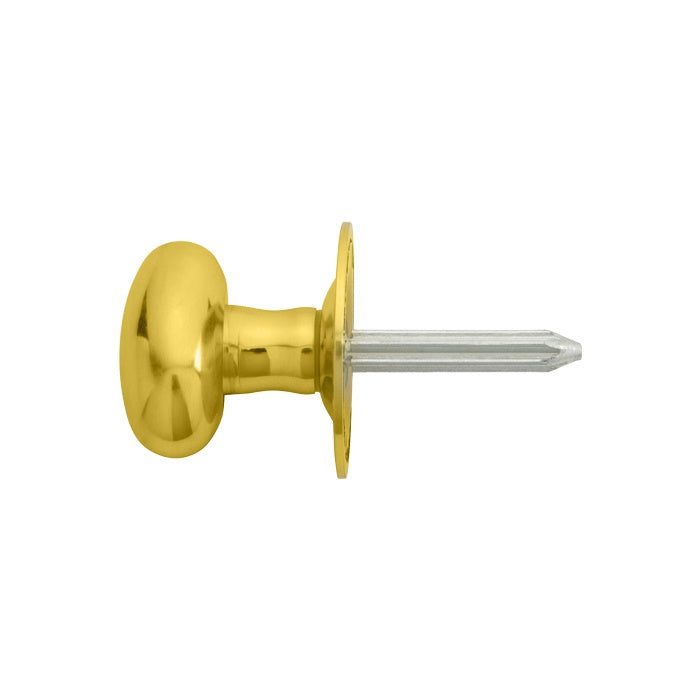 THUMBTURN TO SUIT RACKBOLT (OVAL) - SPLINE SPINDLE - POLISHED BRASS - 38MM - EACH