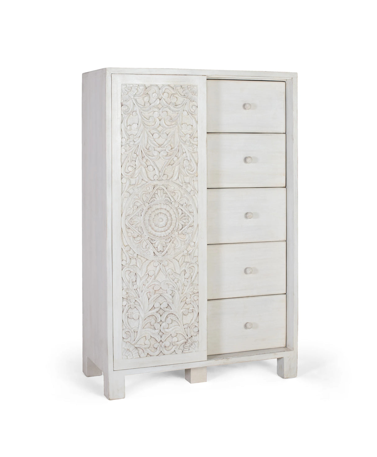 Giner and Colomer 1-Sliding Door Wardrobe With 5 Drawers And Multiple Shelves