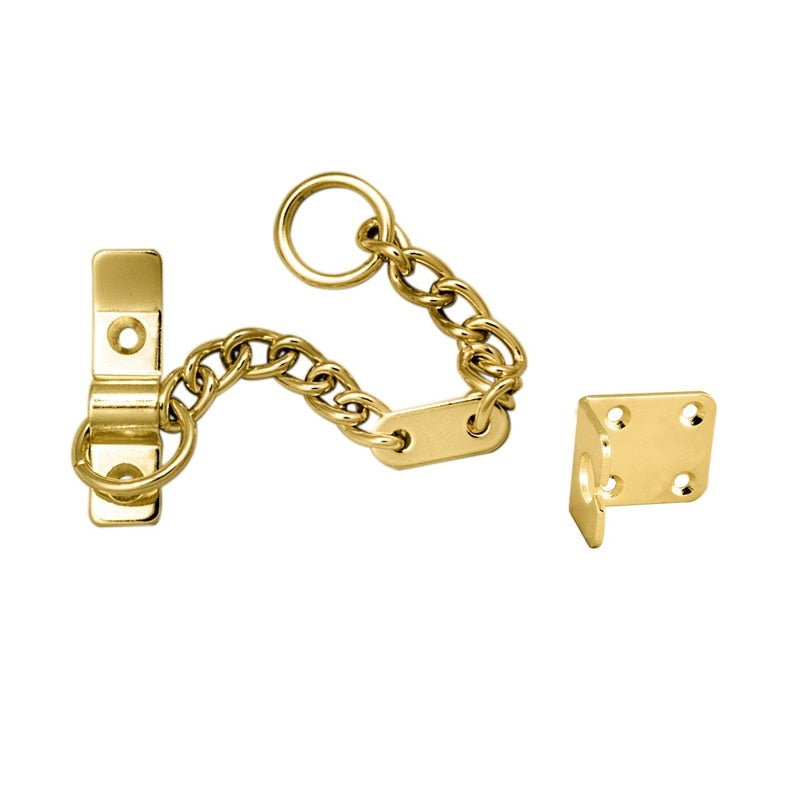 HEAVY DOOR CHAIN - ELECTRO BRASSED - EACH