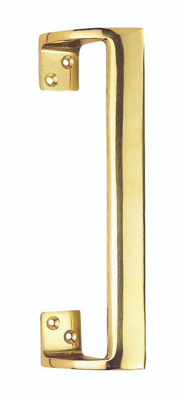 PULL HANDLE (OVAL GRIP CRANKED) - POLISHED BRASS - 229MM - EACH