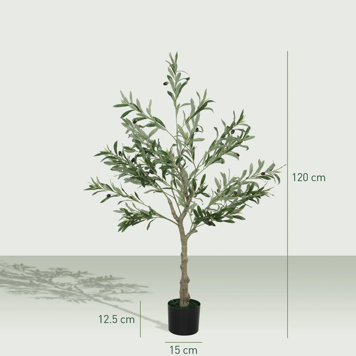 HOMCOM Silk Leaf Artificial Olive Trees