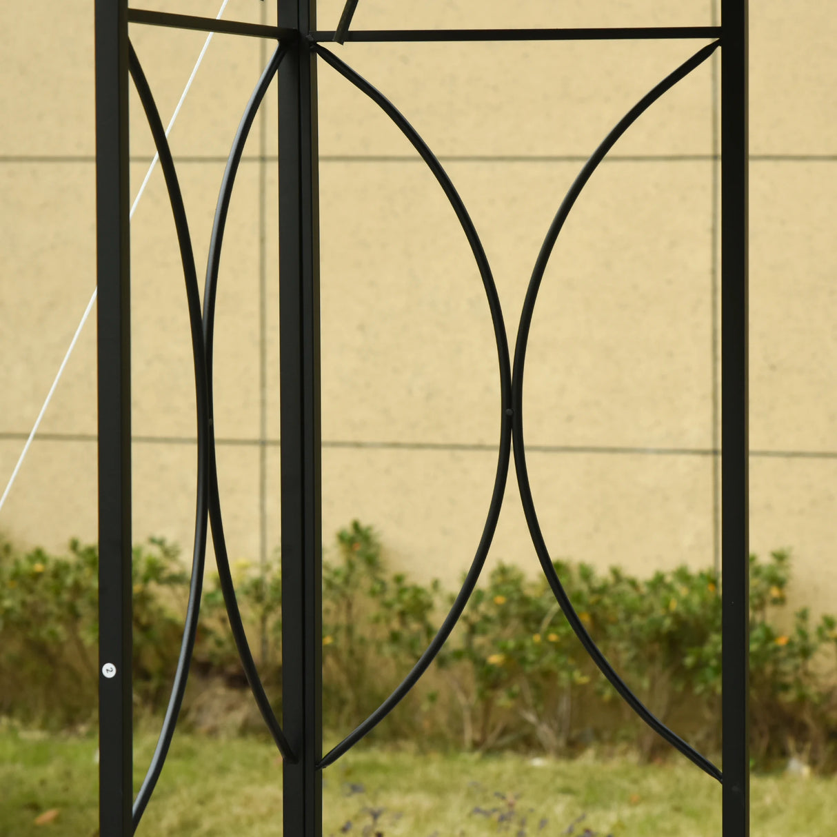 Outsunny 3 x 3 m Garden Gazebo Double Roof Marquee Patio Wedding Party Tent Canopy Shelter with Sidewalls, (Dark Grey)