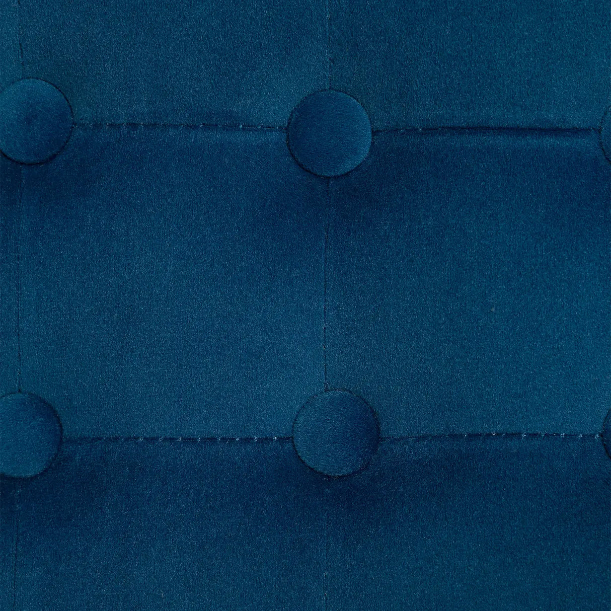 HOMCOM Velvet-Feel Square Ottoman - Blue