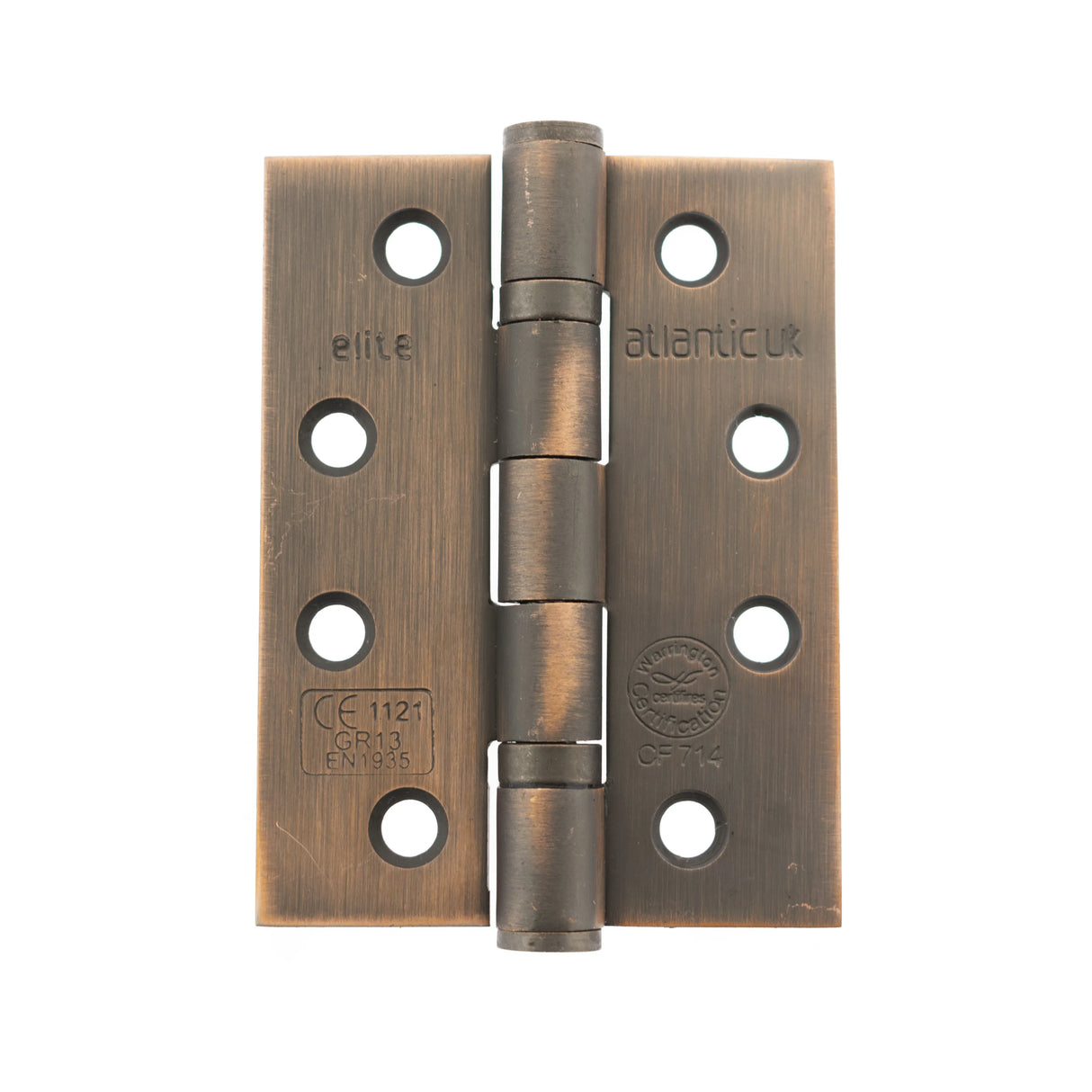 Atlantic Ball Bearing Hinges Grade 13 Fire Rated 4" x 3" x 3mm - Antique Copper - Each