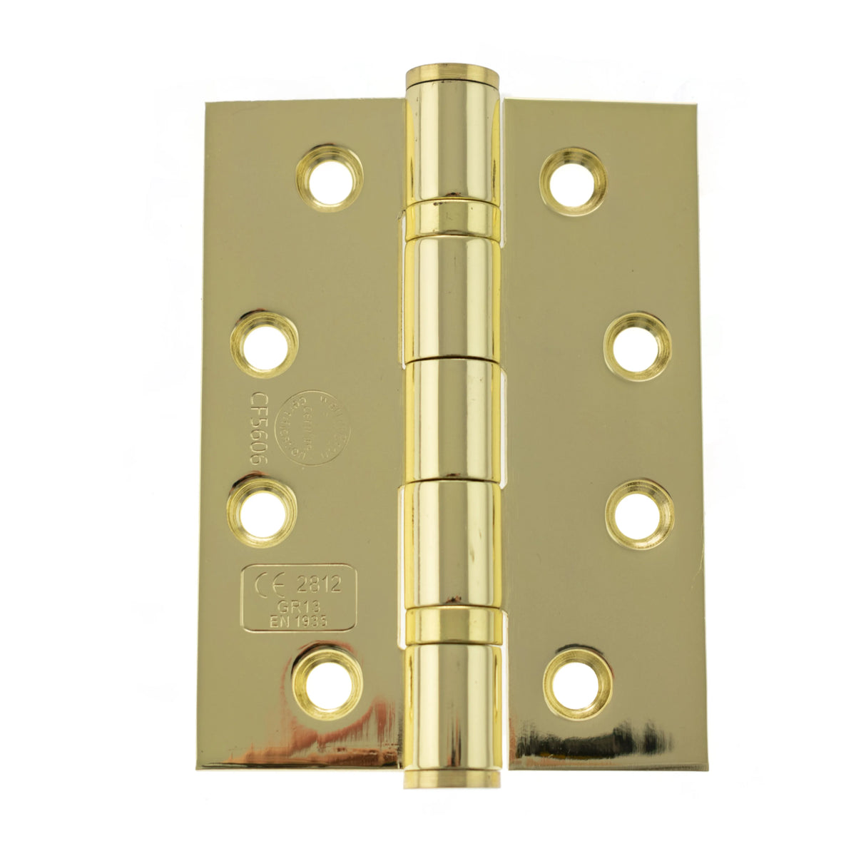 Atlantic Ball Bearing Hinges Grade 13 Fire Rated 4" x 3" x 3mm - Polished Brass - Pair