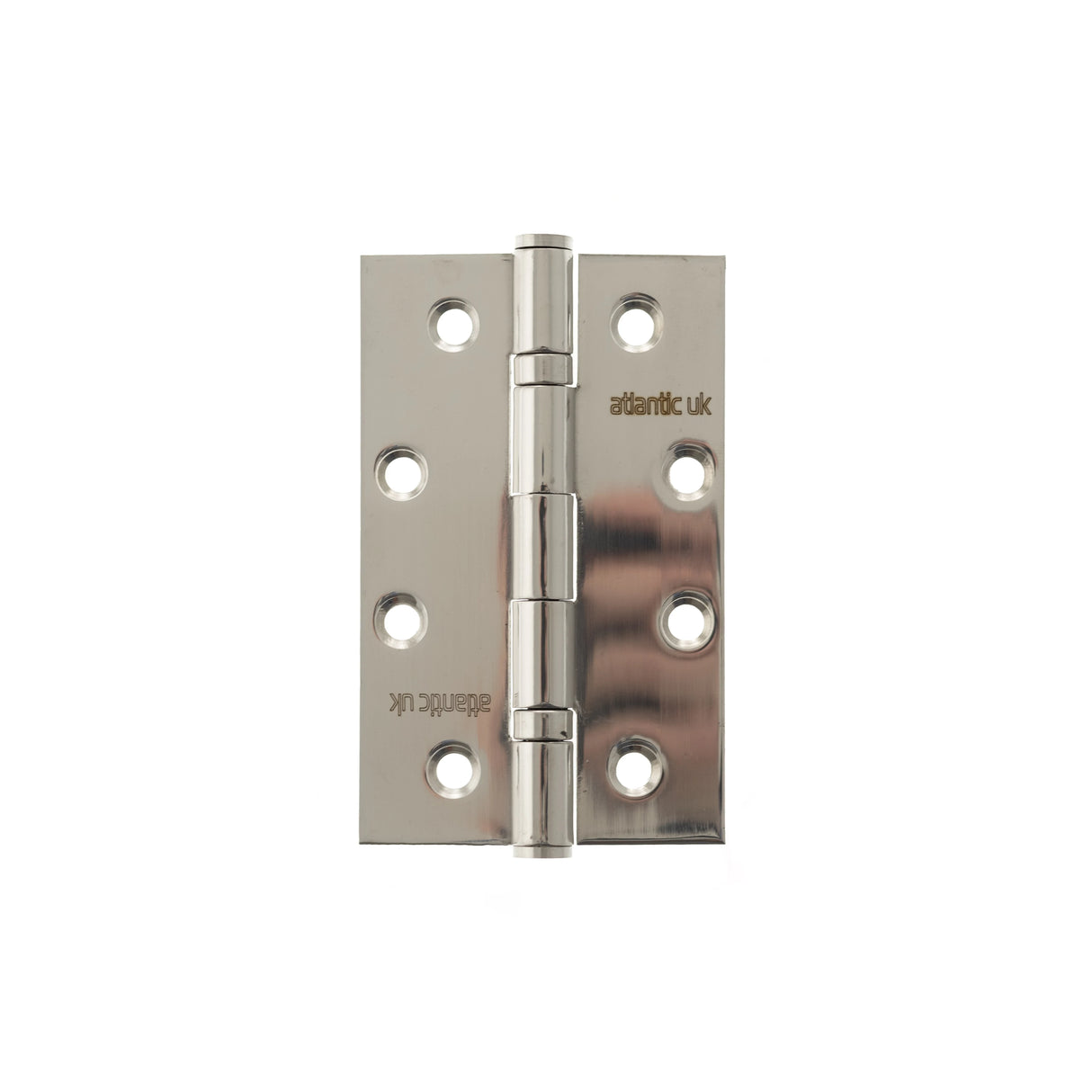 Atlantic Slim Knuckle Ball Bearing Hinges 4" x 2.5" x 2.5mm - Polished Stainless steel - Pair